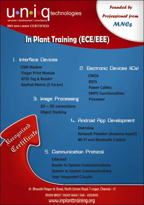 EEE Inplant Training Flyer